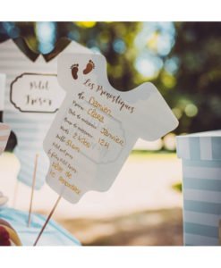 Carte Pronostics Bleus Baby Shower Garçon