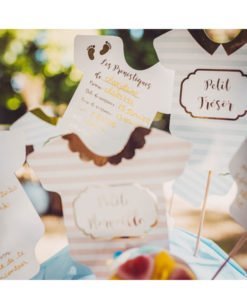 Carte Pronostics Bleus Baby Shower Garçon
