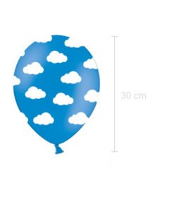 Ballons Bleus Nuages Blancs