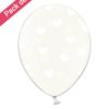 Ballons Transparents avec Coeur Blanc