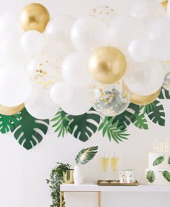 Guirlande Ballons Blancs et Or