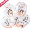 Ballons Oh Baby Confettis Rose Gold