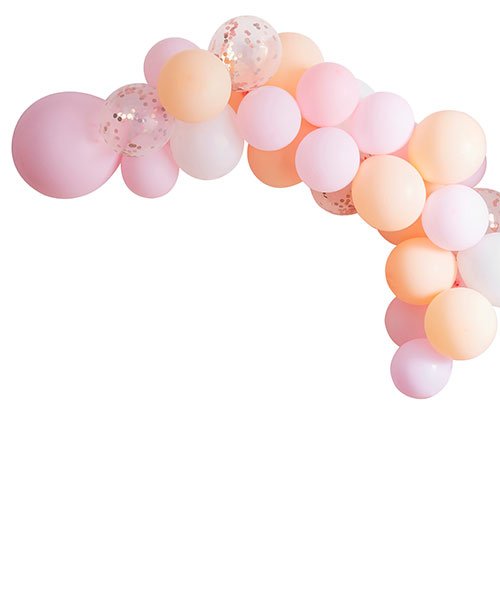 Kit Arche Ballon Couleur Blanc, Pêche et Rose Gold - Olili