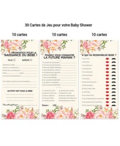 Jeu pour Baby Shower - 30 cartes