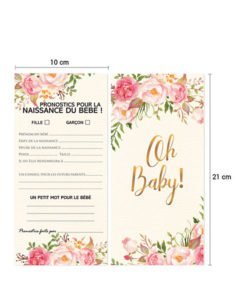 Jeu pour Baby Shower - 30 cartes