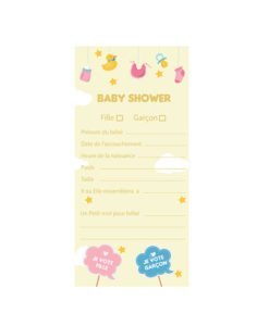 Jeu pour Baby Shower - 30 cartes