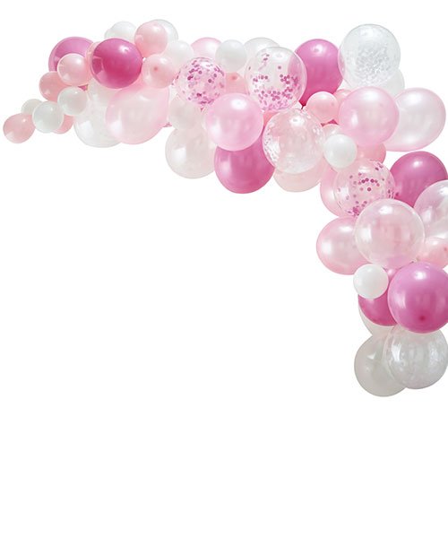 Kit Arche Ballon Couleur Rose et Blanc - Olili