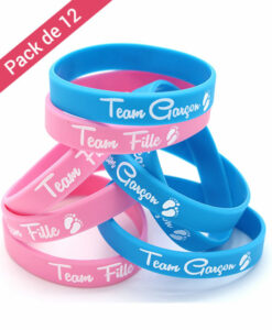 12 Bracelets Team Fille Team Garçon Baby Shower