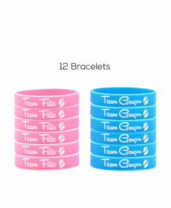 12 Bracelets Team Fille Team Garçon Baby Shower